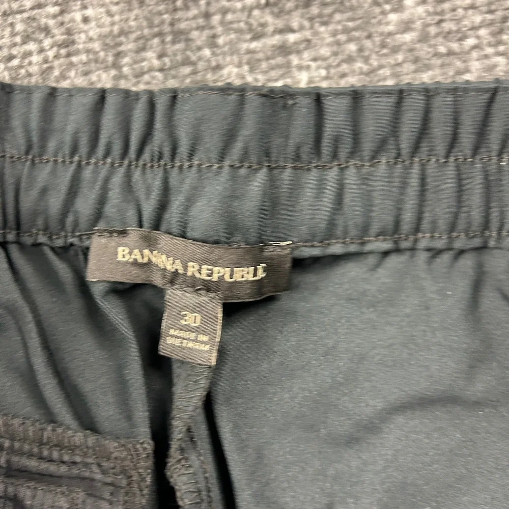 Banana Republic Motion‎ Tech Hybrid Pant Mens 30 Black Jogger Elastic Cuff NWT